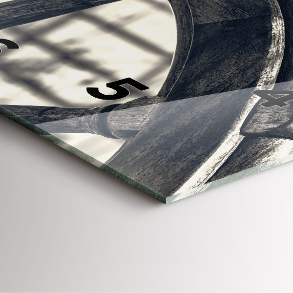 Square wall clock Ancient ship