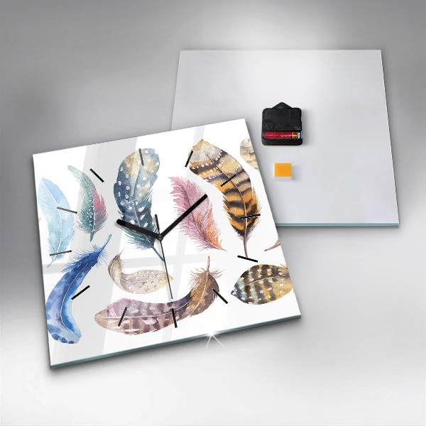 Square wall clock Retro art illustration