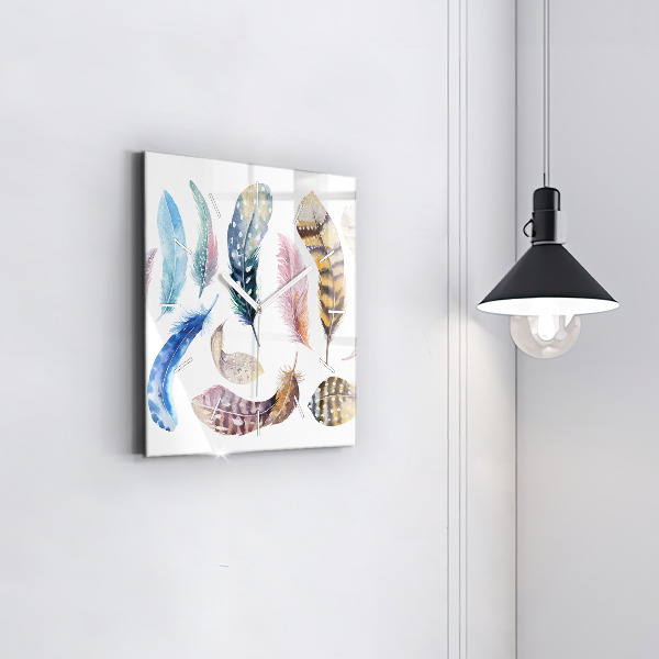 Square wall clock Retro art illustration