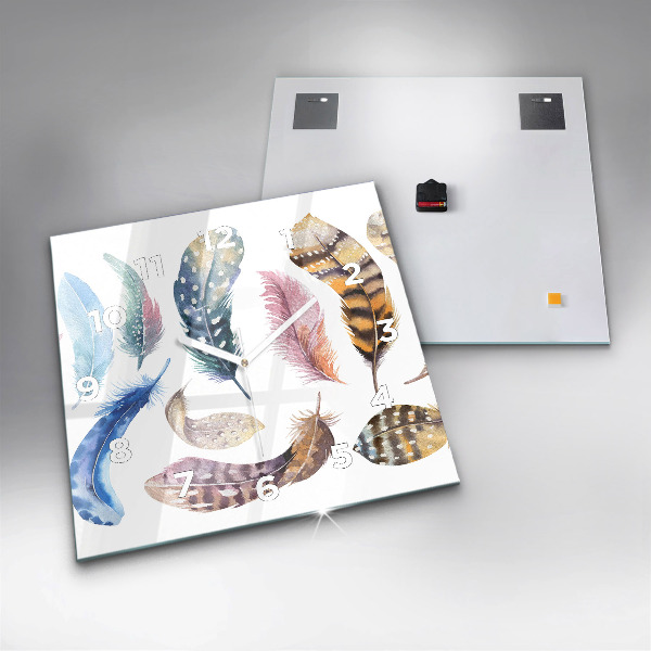 Square wall clock Retro art illustration