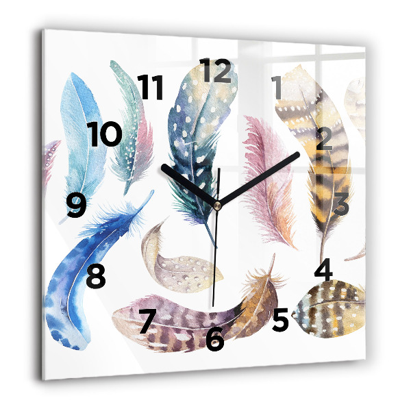 Square wall clock Retro art illustration