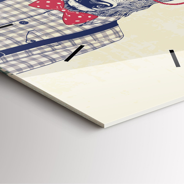 Square wall clock Deer in a shirt