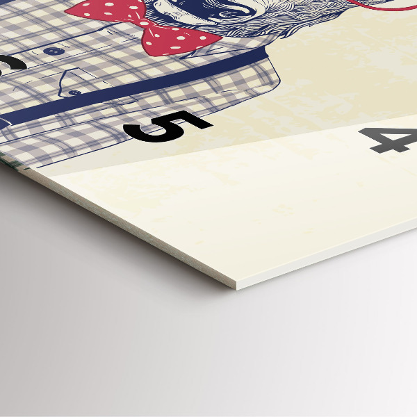 Square wall clock Deer in a shirt