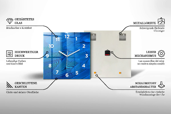 Square wall clock Healthy lifestyle and running