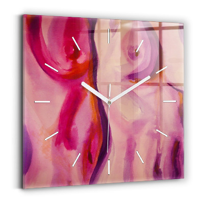 Square wall clock Painting Women