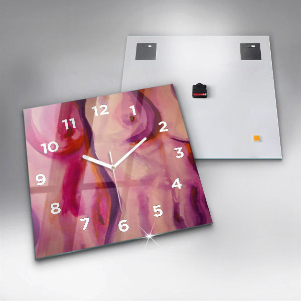 Square wall clock Painting Women