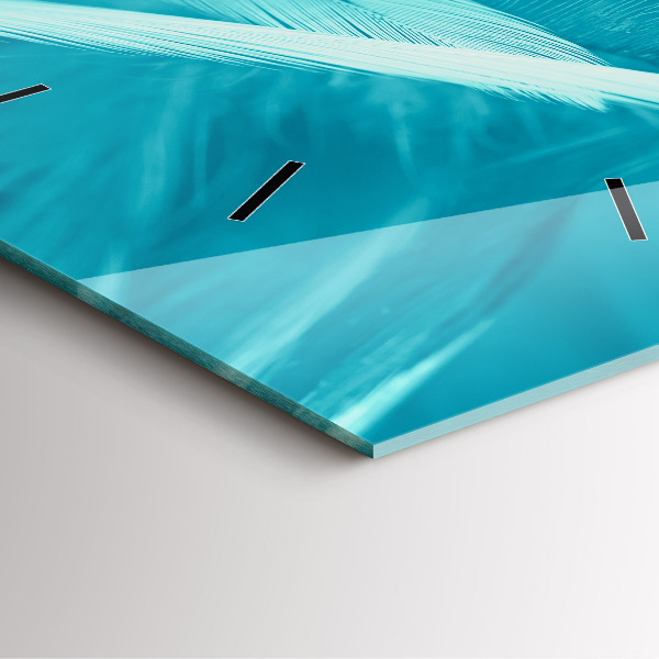 Square wall clock Green turquoise vintage