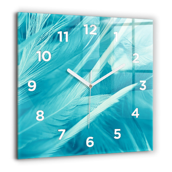Square wall clock Green turquoise vintage