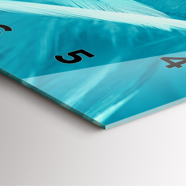 Square wall clock Green turquoise vintage