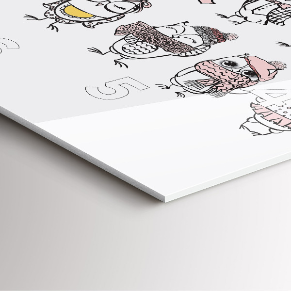 Square wall clock Vintage Owl Poster