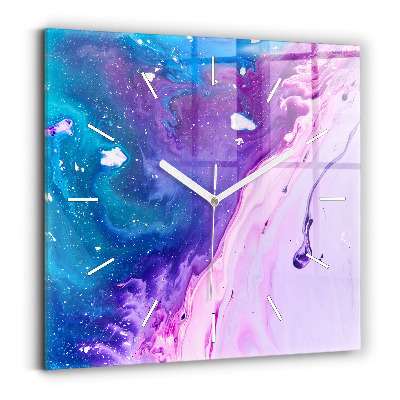 Square wall clock Colorful background