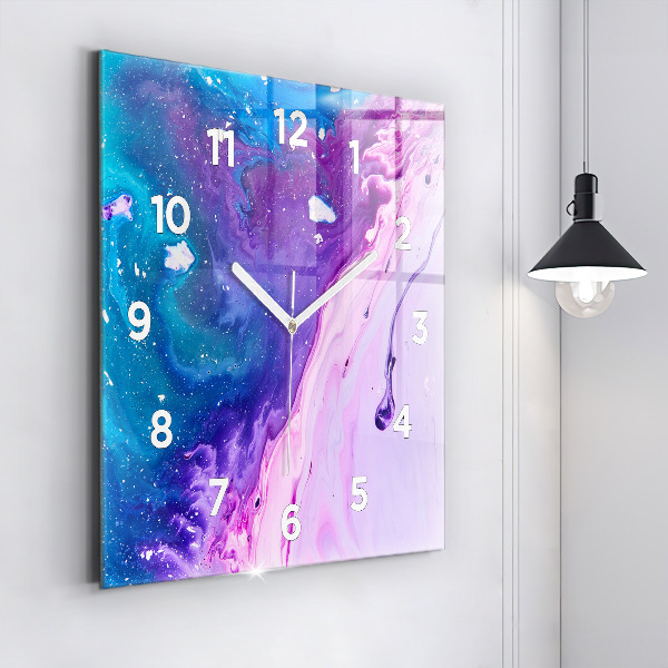 Square wall clock Colorful background