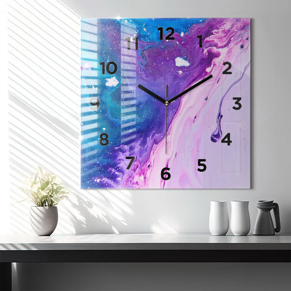 Square wall clock Colorful background