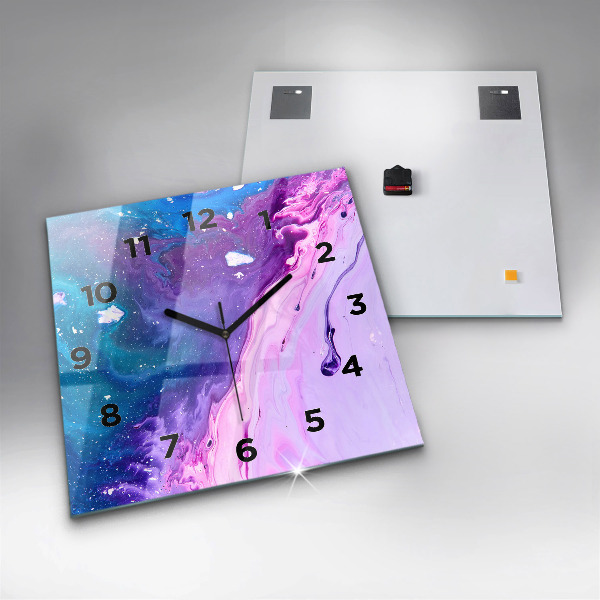 Square wall clock Colorful background