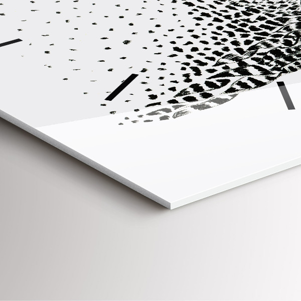 Square wall clock Drawn owl with glasses