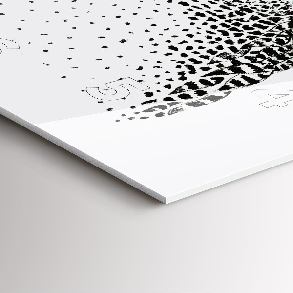 Square wall clock Drawn owl with glasses