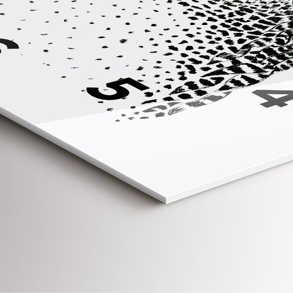 Square wall clock Drawn owl with glasses