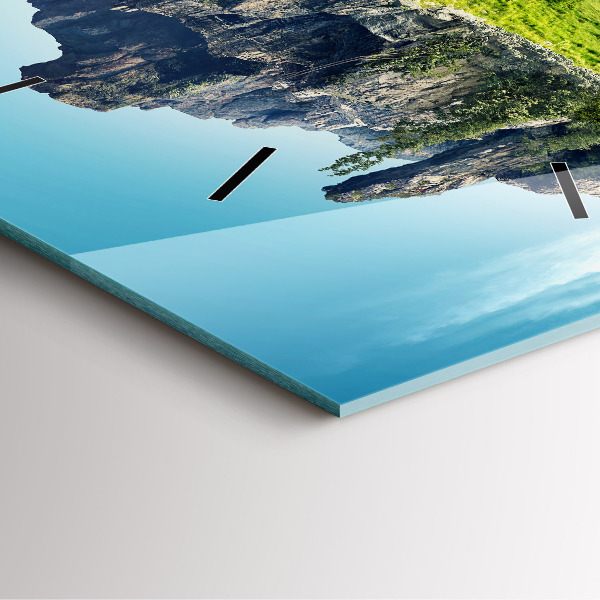 Square wall clock Flying Island