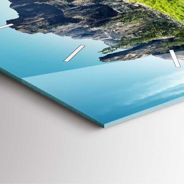 Square wall clock Flying Island