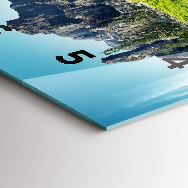 Square wall clock Flying Island