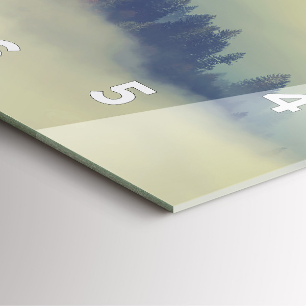 Square wall clock Misty forest eagle