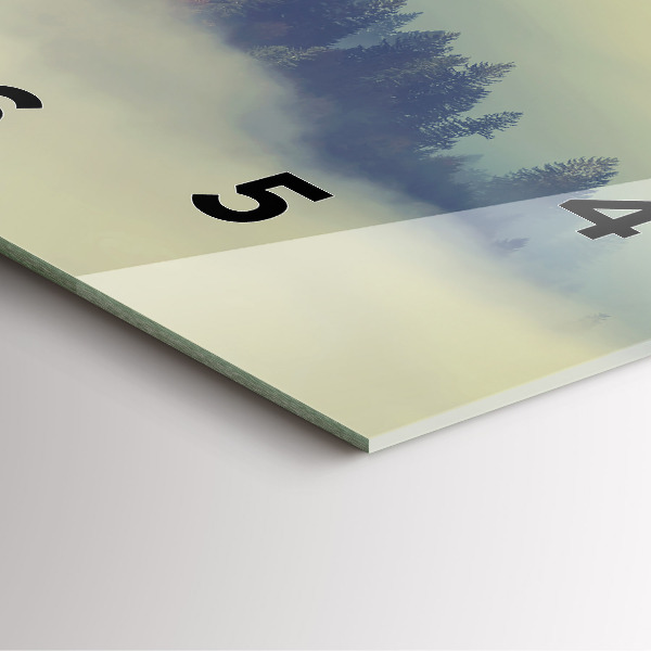 Square wall clock Misty forest eagle