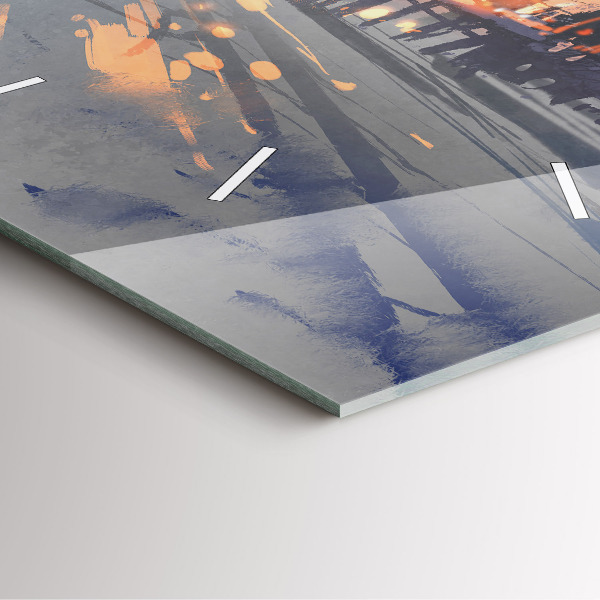 Square wall clock Winter Tree Landscape