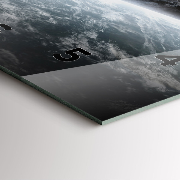 Square wall clock Space and planets