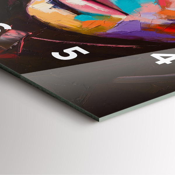 Square wall clock Portrait of a woman