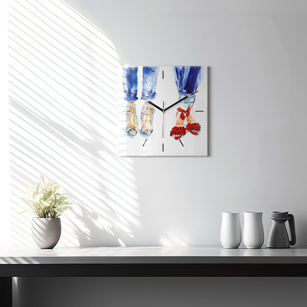 Square wall clock Women's High Heels