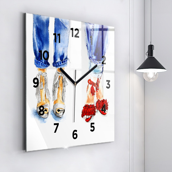 Square wall clock Women's High Heels