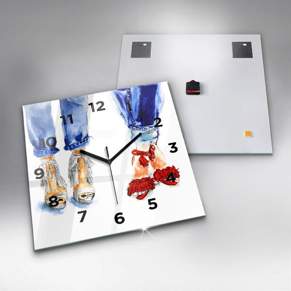 Square wall clock Women's High Heels