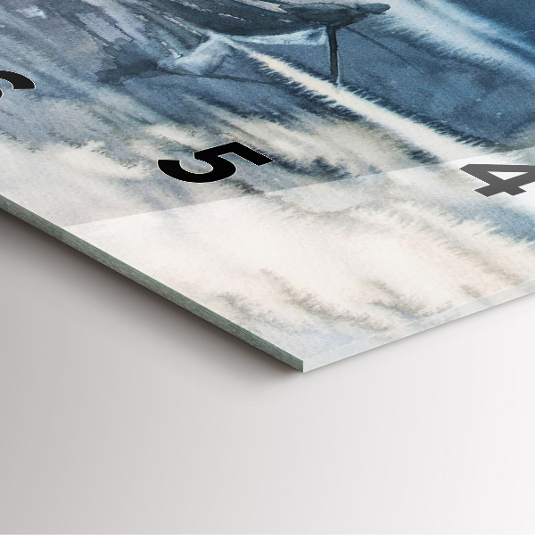 Square wall clock Fisherman on the lake