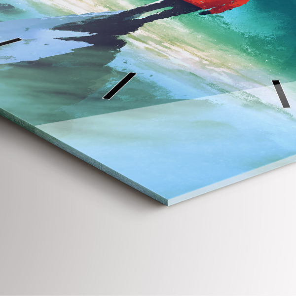 Square wall clock Man in the moon