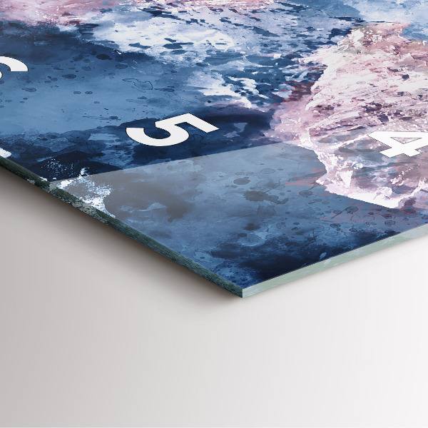 Square wall clock Abstract mountain ranges