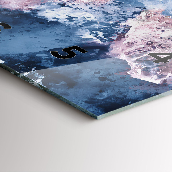 Square wall clock Abstract mountain ranges