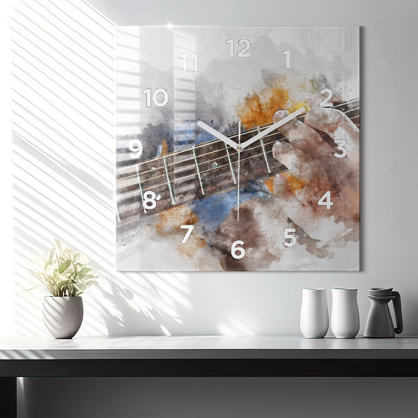 Square wall clock Guitar Graphics