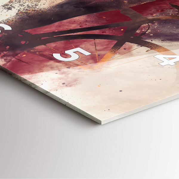 Square wall clock Woman and bike