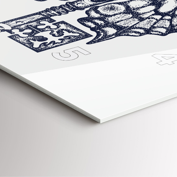 Square wall clock Butterfly and key - boho style