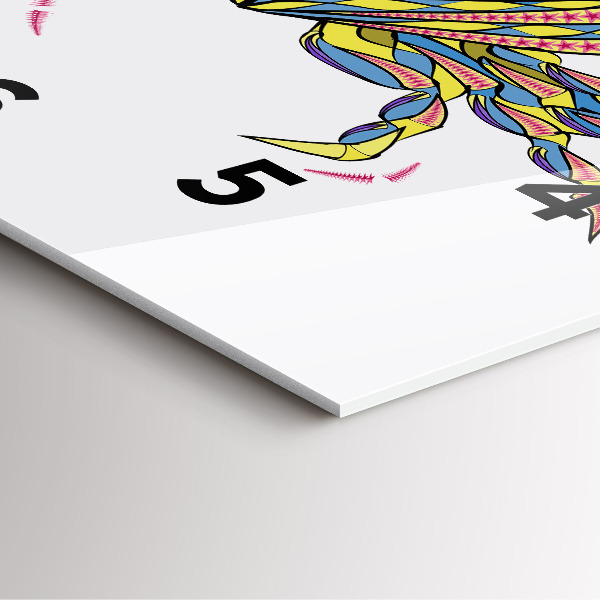 Square wall clock Ethnic crab