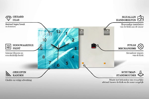 Square wall clock Ethnic crab