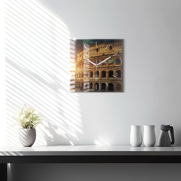 Square wall clock Roman Colosseum