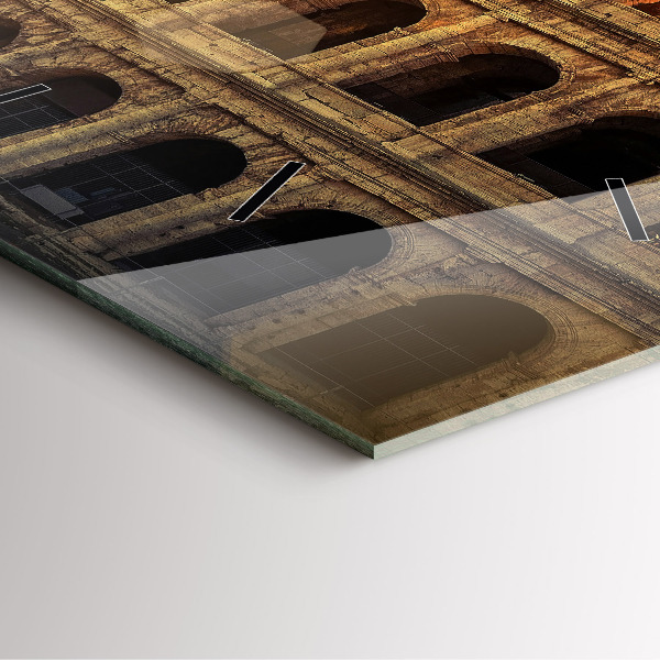 Square wall clock Roman Colosseum
