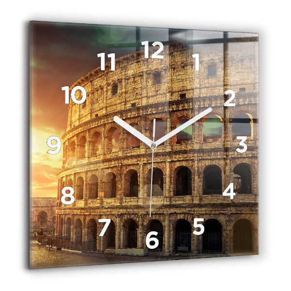 Square wall clock Roman Colosseum