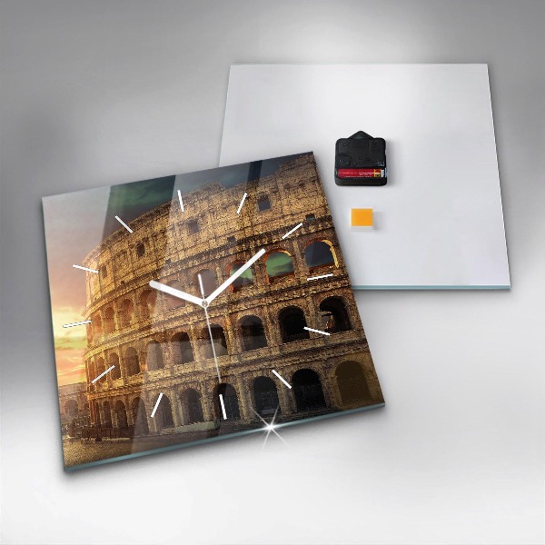 Square wall clock Roman Colosseum