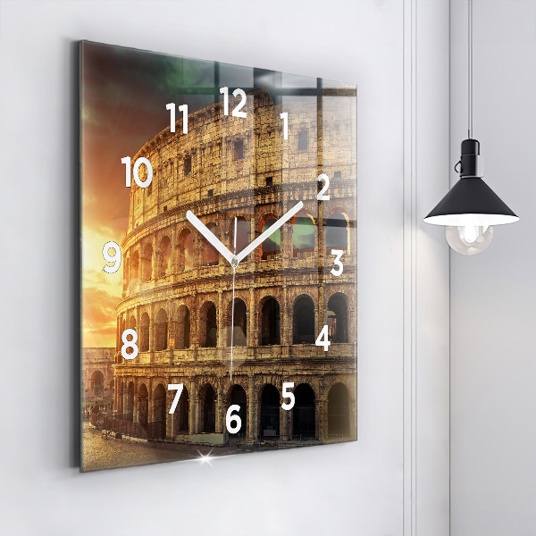 Square wall clock Roman Colosseum