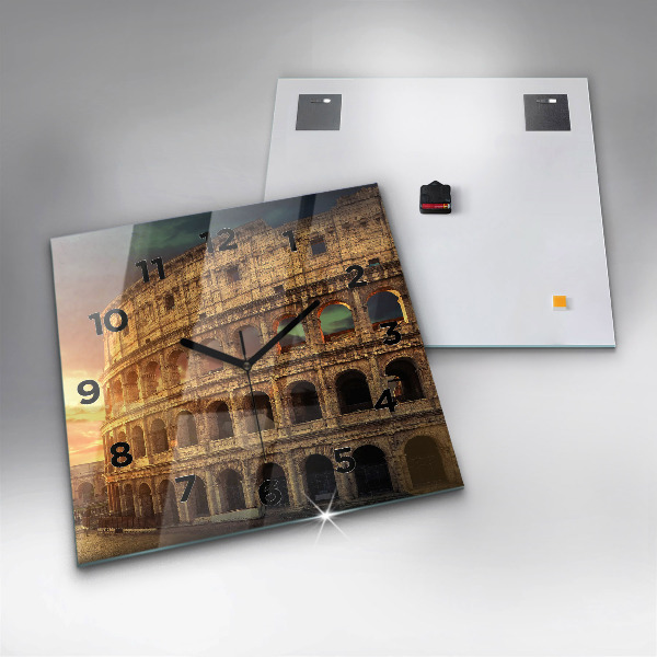 Square wall clock Roman Colosseum
