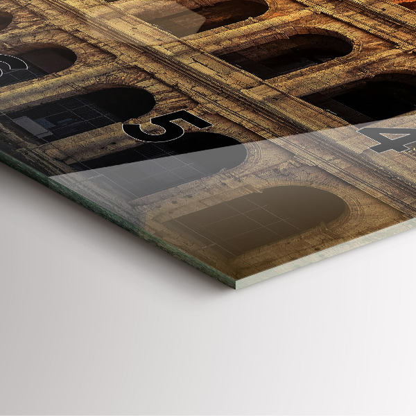 Square wall clock Roman Colosseum