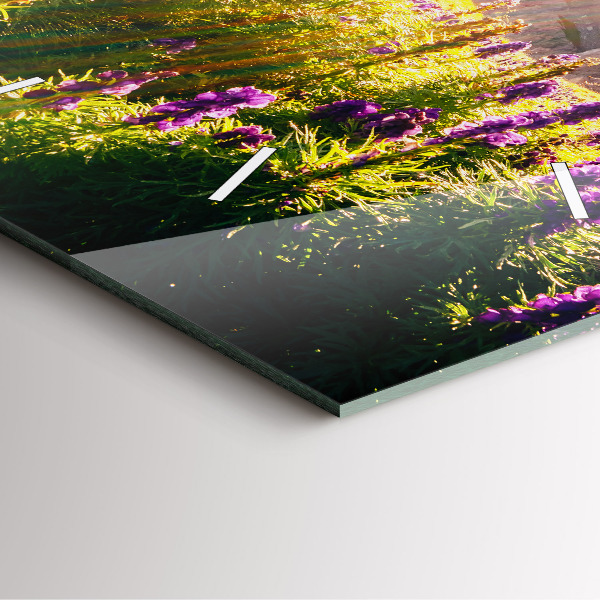 Square wall clock Lavender Meadow
