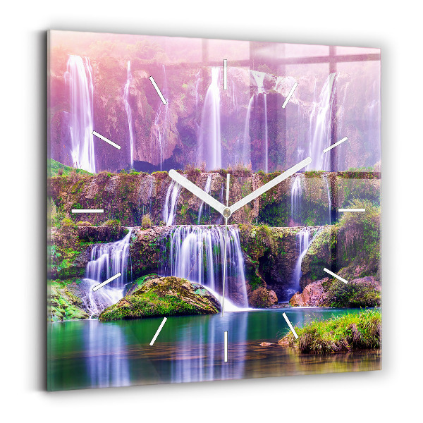 Square wall clock Jiulong Waterfall China